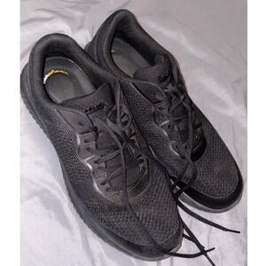 TredSafe Men's Black Knit Work Sneakers Anti-Fatigue Slip Resistant Size 11